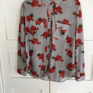 Rose stripped blouse